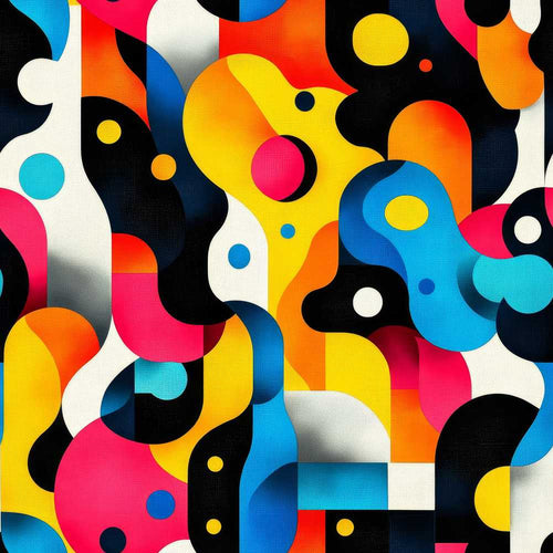 Abstract Organic Fluid Shapes Vibrant Art Texture Pattern
