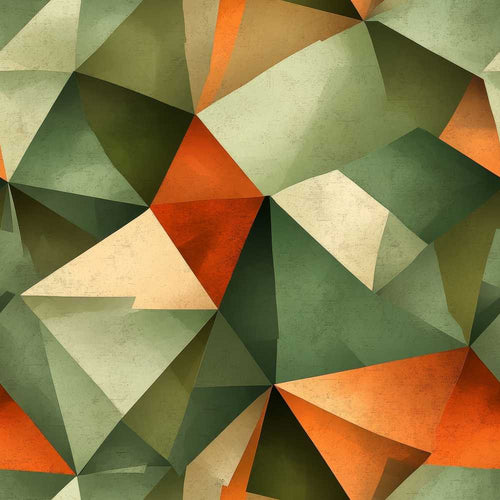 Abstract Faceted Polygon Earth Tone Cosmic Illustration Pattern