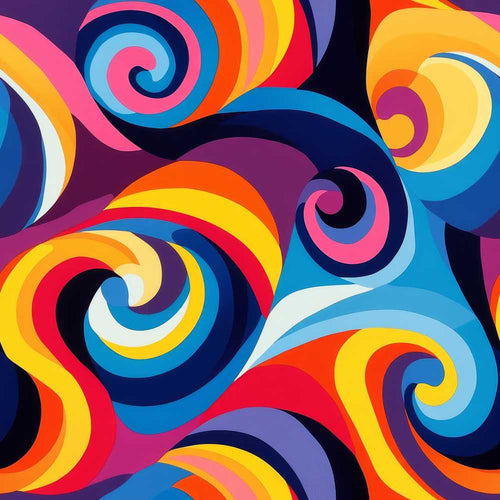Abstract Spiral Swirl Psychedelic Art Texture Pattern Design