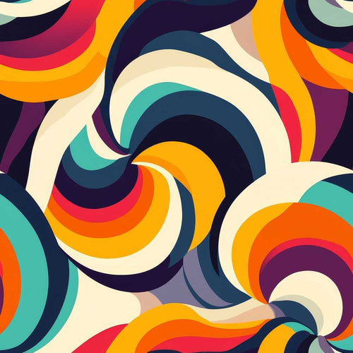 Abstract Spiral Wave Swirl Colorful Art Texture Pattern