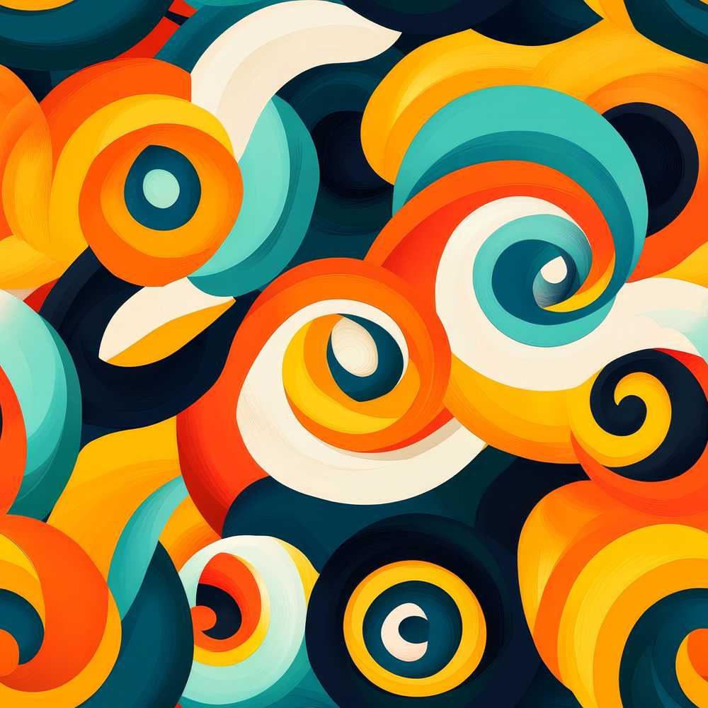 Abstract Modern Fluid Curl Shapes Vibrant Art Texture
