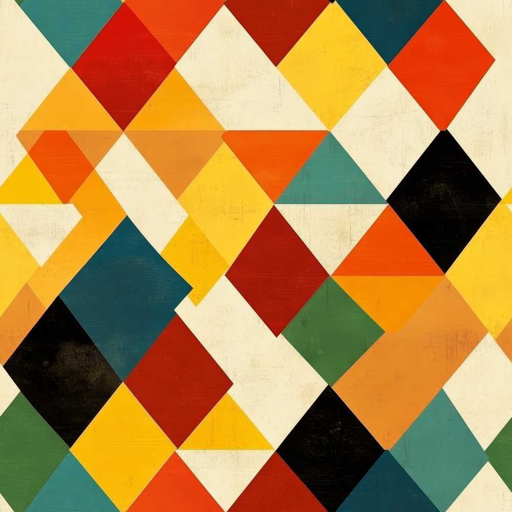 Abstract Geometric Diamond Shapes Color Art Texture Pattern
