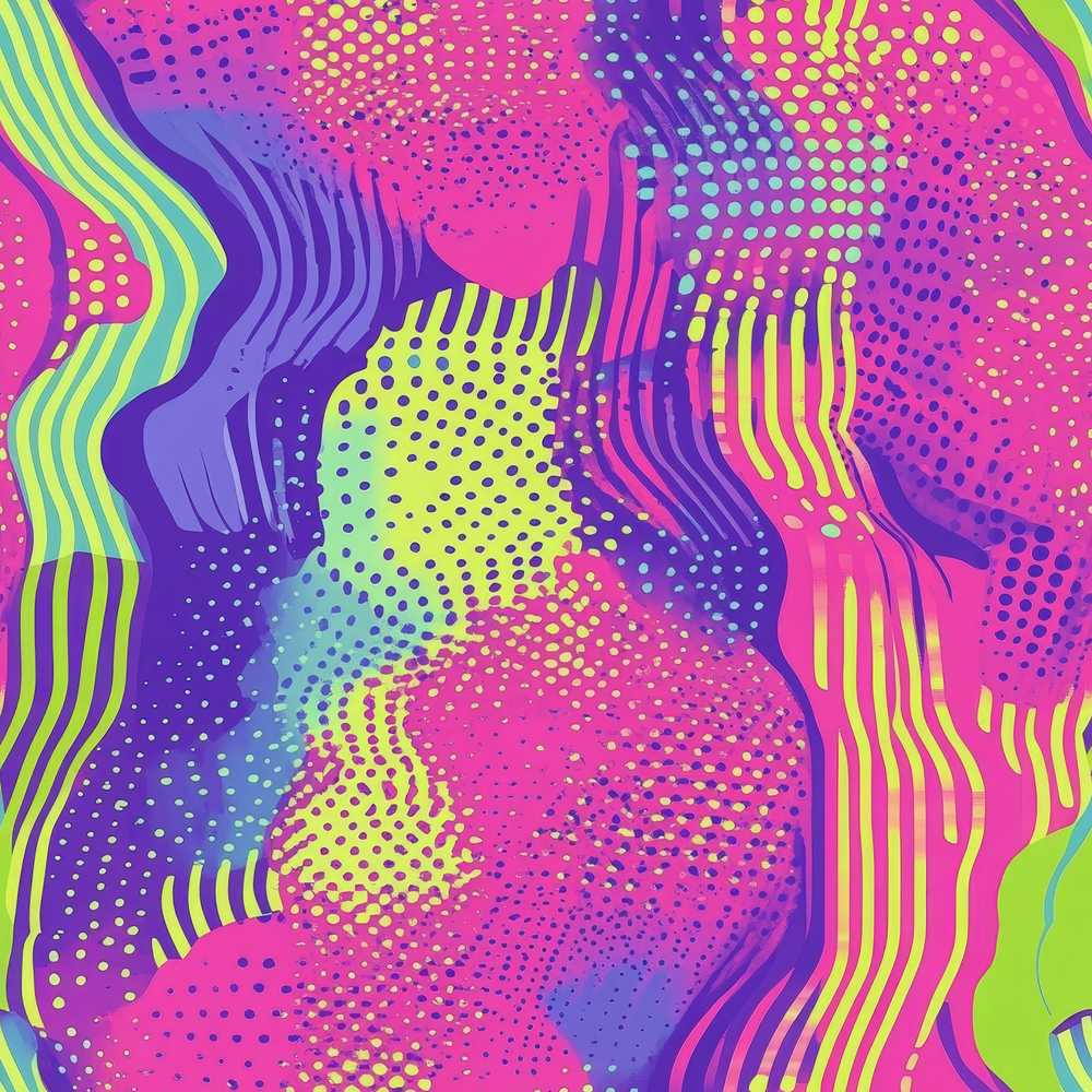 Abstract Colorful Gradient Waves Dots Flow Art Texture