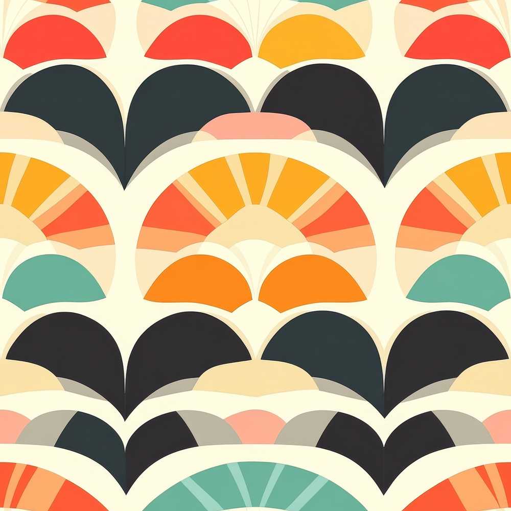Abstract Sunrise Arch Layers Art Texture Pattern Design