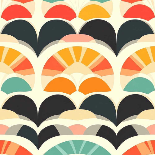 Abstract Sunrise Arch Layers Art Texture Pattern Design