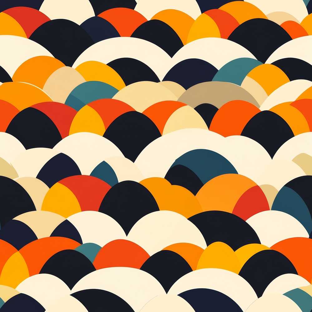 Abstract Scallop Wave Hills Art Texture Pattern Design