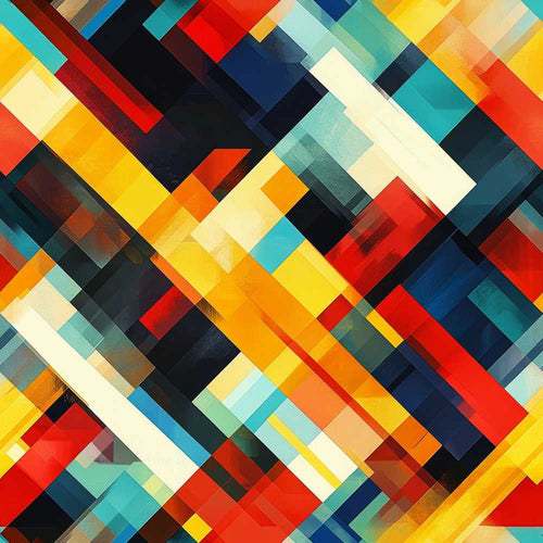 Abstract Bold Geometric Blocks Layered Art Texture Pattern