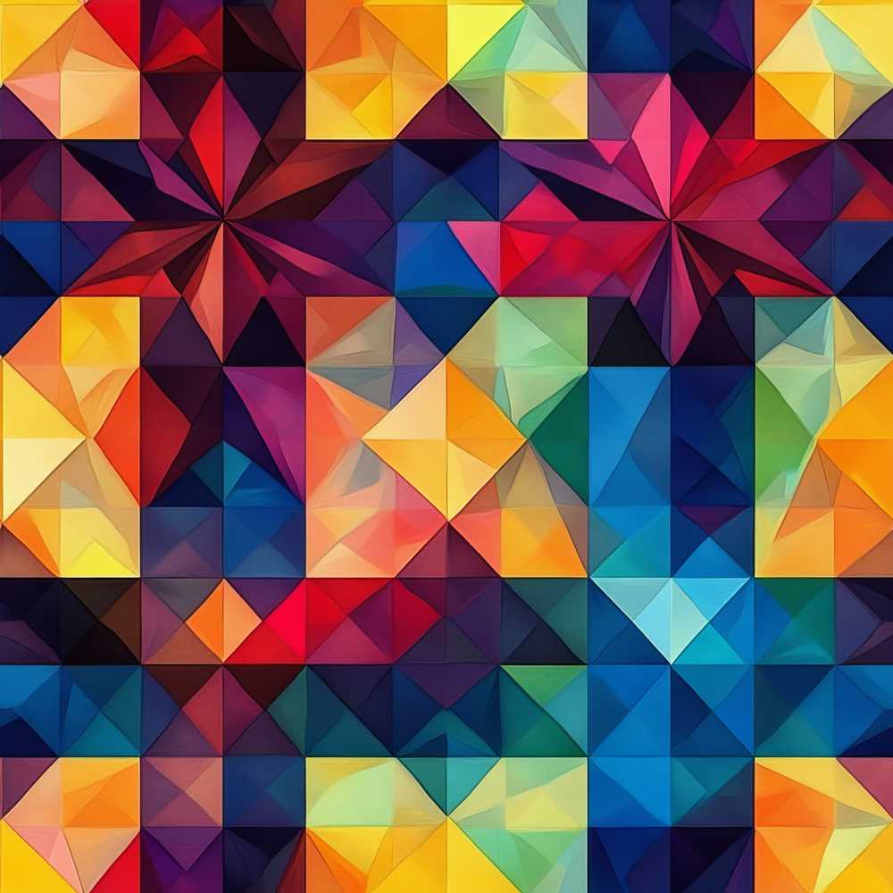 Abstract Vibrant Polygon Crystal Shapes Art Texture Pattern