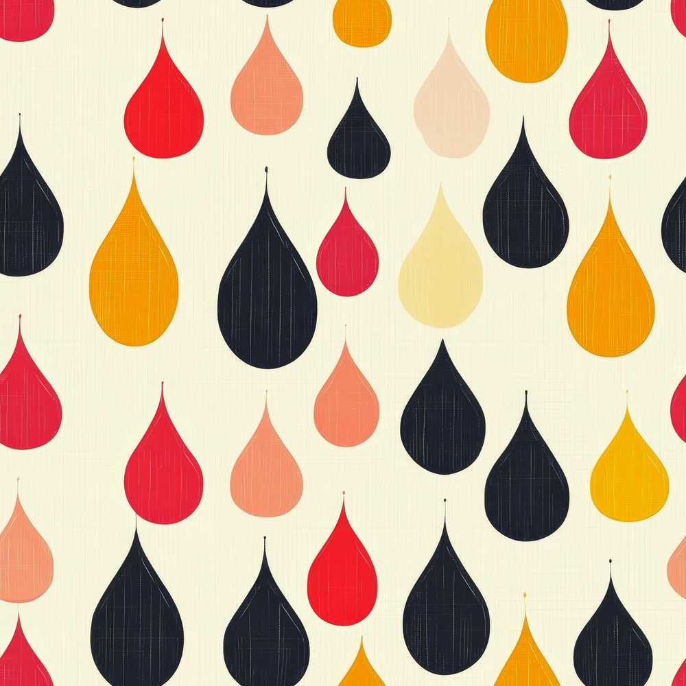 Abstract Hanging Teardrop Motif Minimal Art Texture Pattern