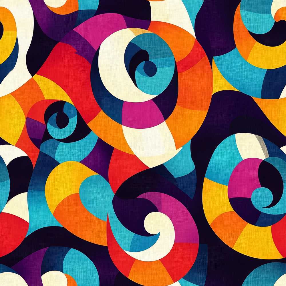 Abstract Colorful Spiral Swirl Geometry Art Texture Pattern