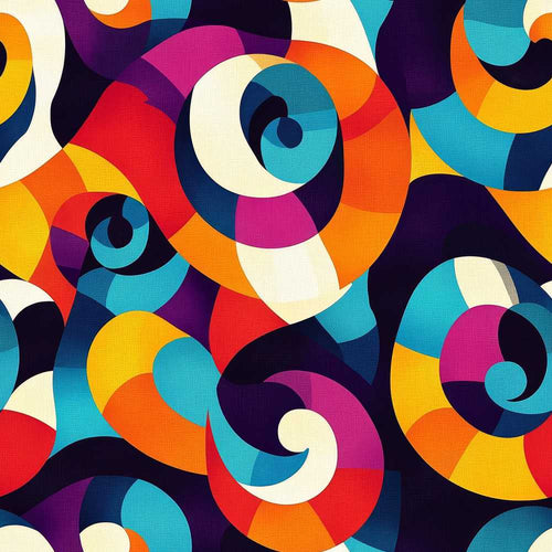 Abstract Colorful Spiral Swirl Geometry Art Texture Pattern