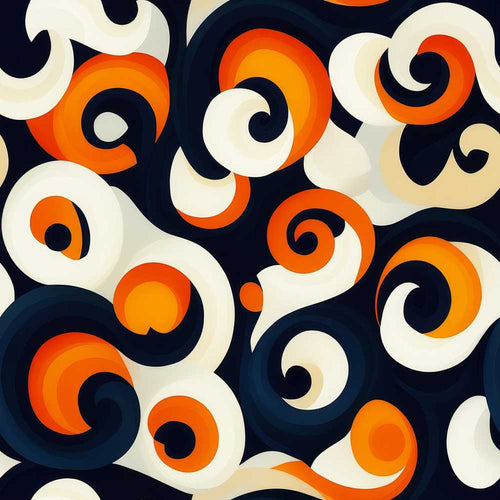 Abstract Spiral Swirl Bold Contrast Art Texture Pattern