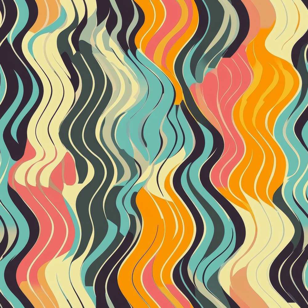 Abstract Wavy Lines Soft Pastel Flow Art Texture