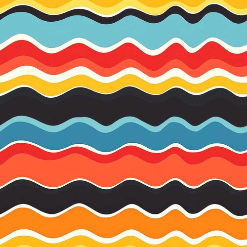 Abstract Color Wave Stripes Horizontal Flow Art Texture