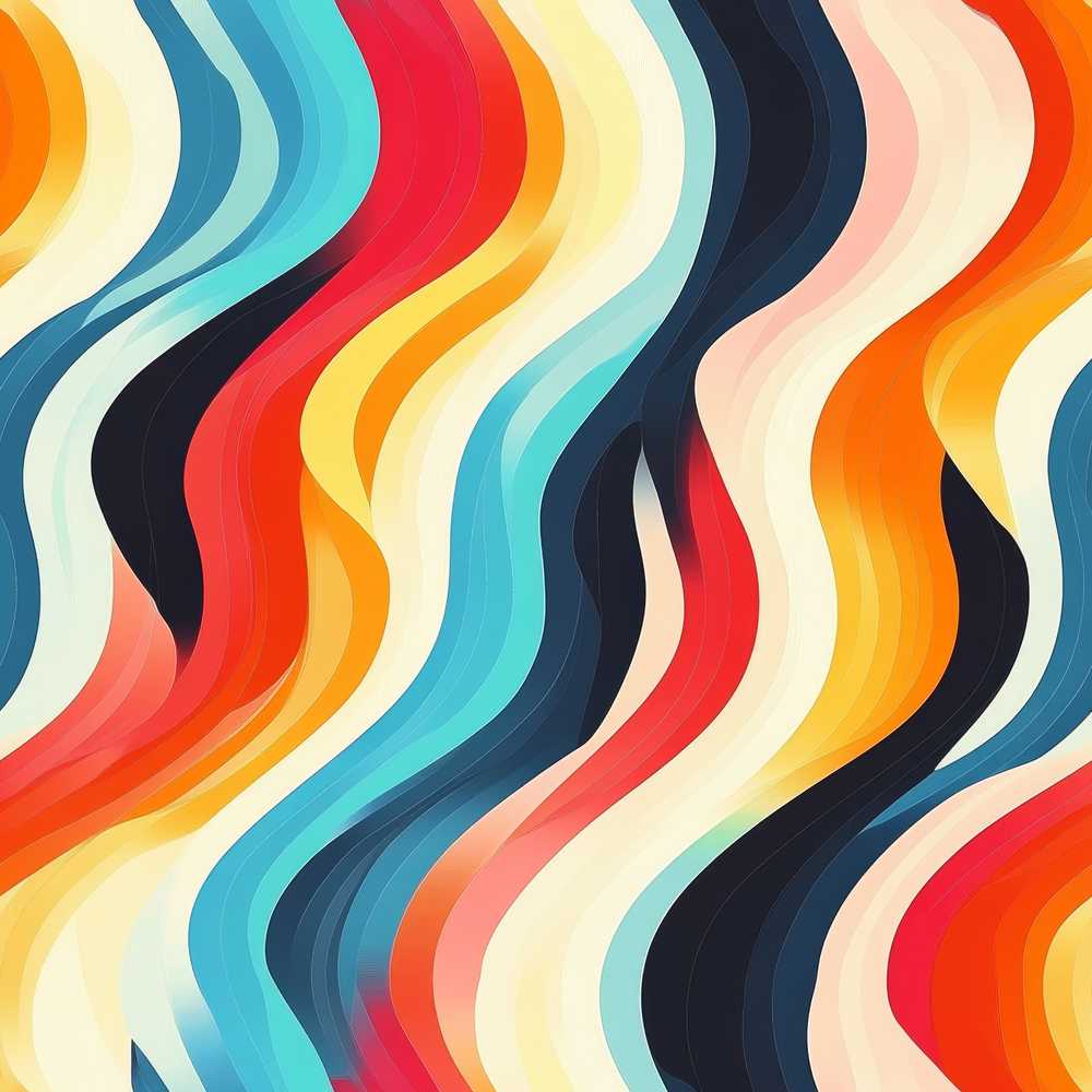 Abstract Flowing Gradient Waves Modern Style Art Texture