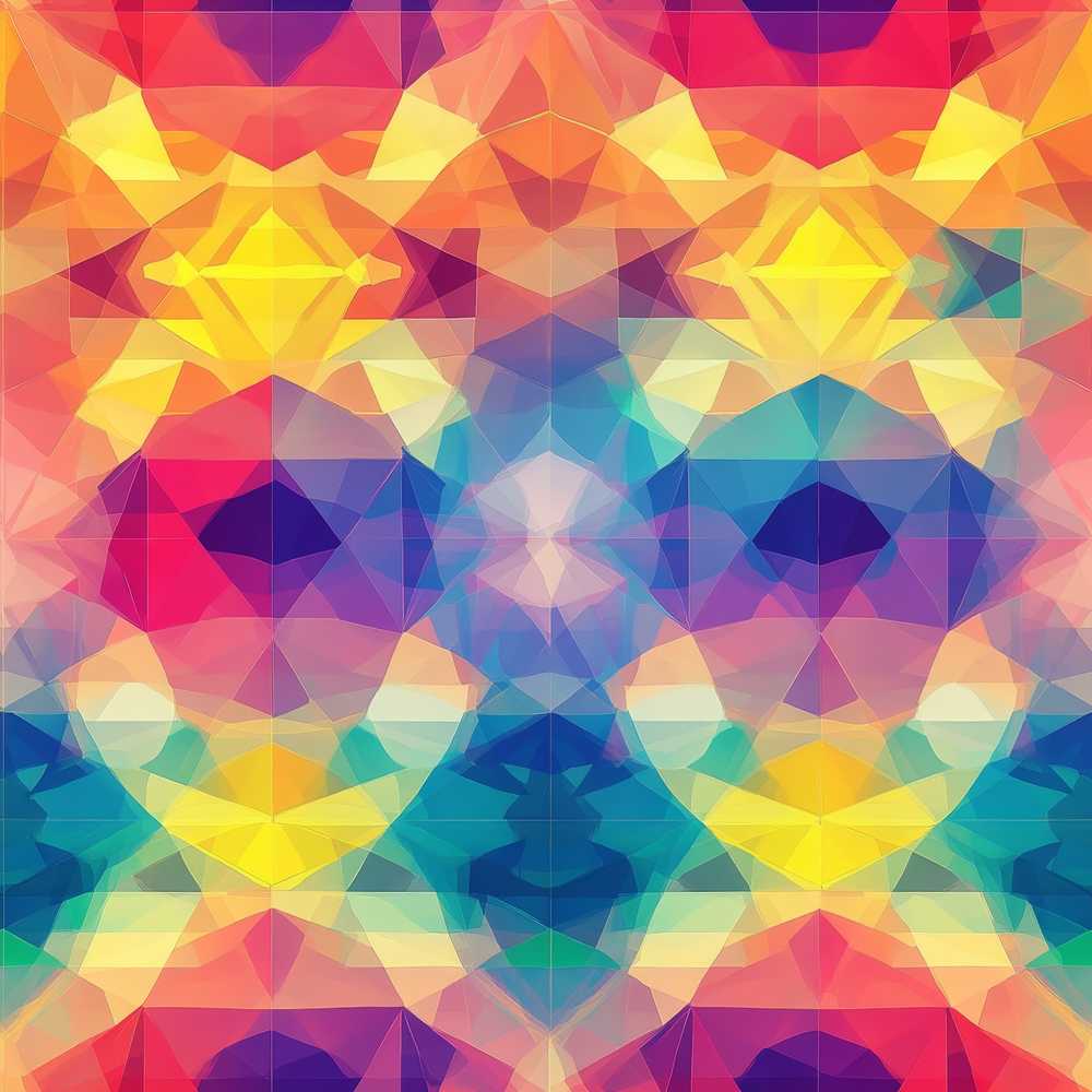 Abstract Kaleidoscope Prism Shapes Vibrant Symmetry Art Texture