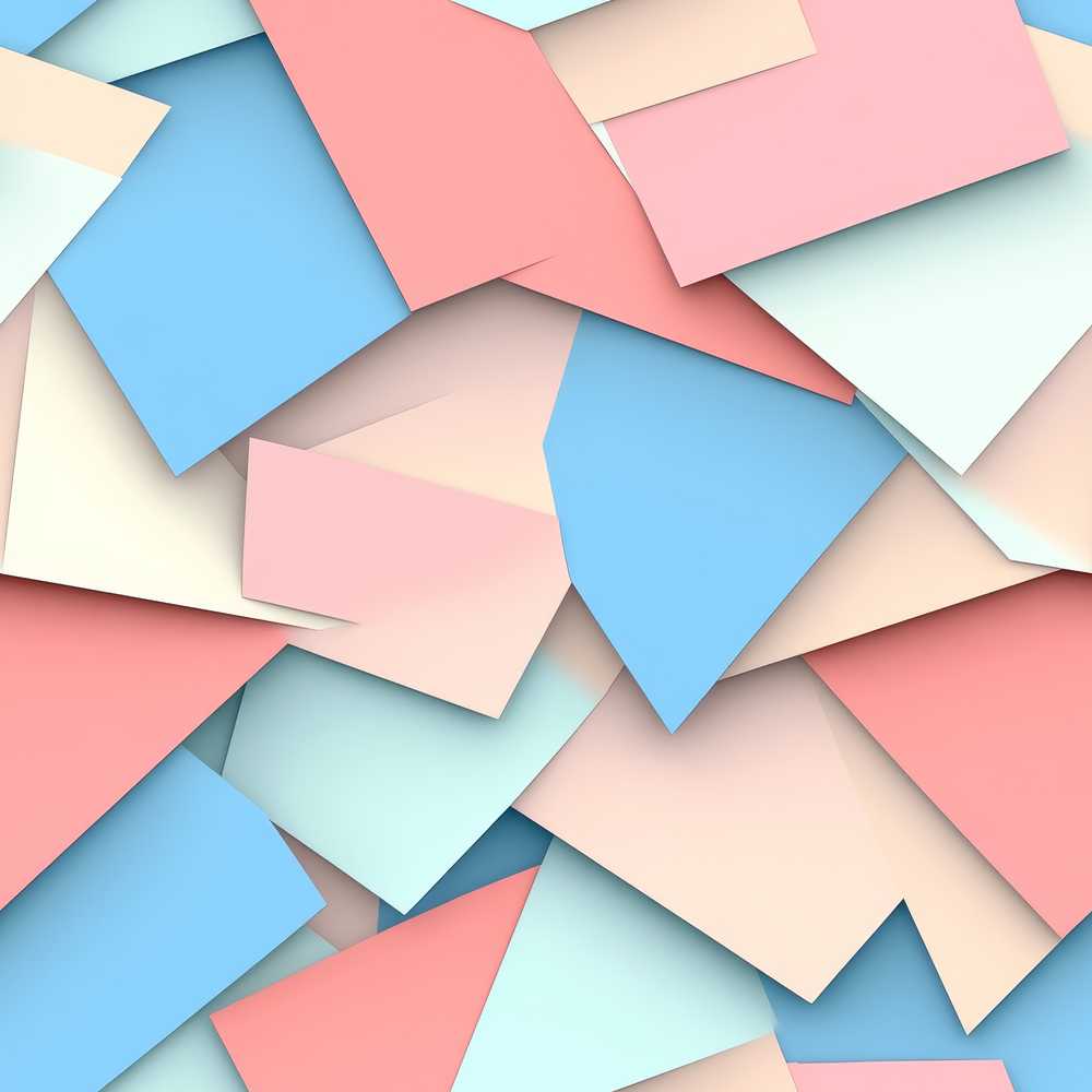 Abstract Pastel Paper Cut Shapes Soft Layered Texture