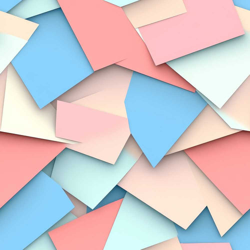 Abstract Pastel Paper Cut Shapes Soft Layered Texture