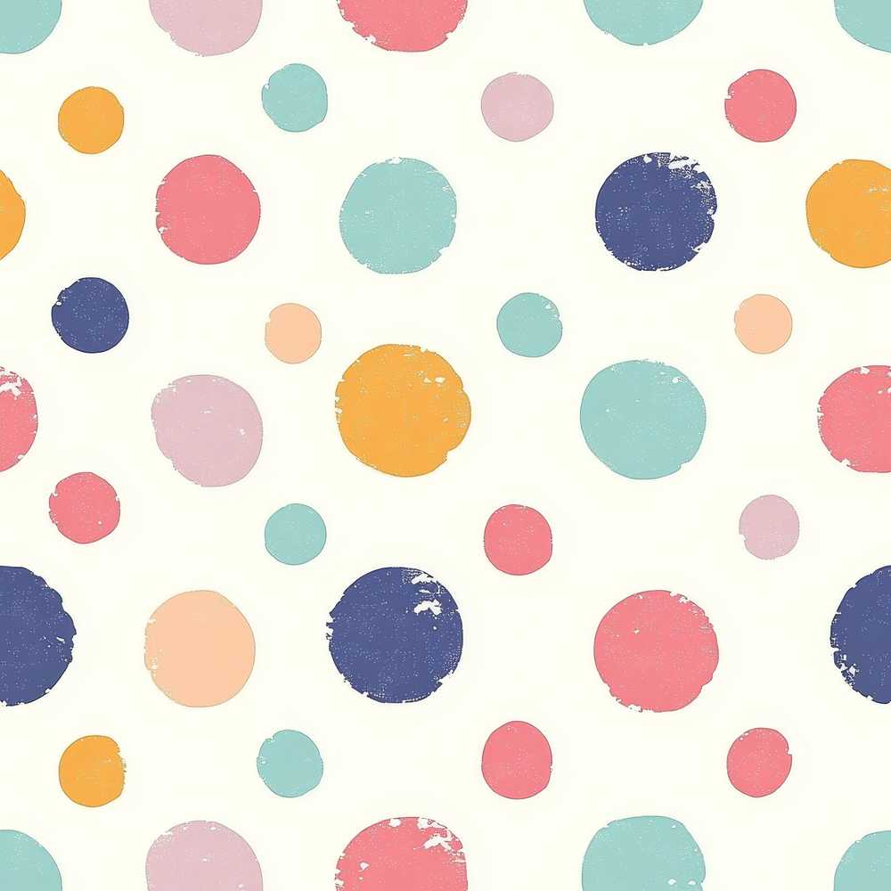 Abstract Vintage Paint Dot Texture Pastel Circle Art