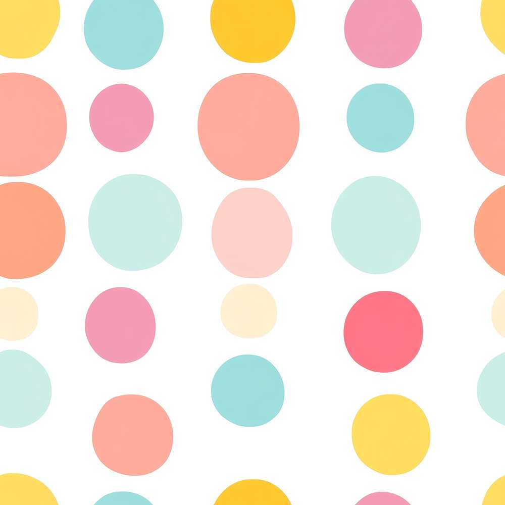 Abstract Pastel Polka Dot Soft Colorful Minimal Art