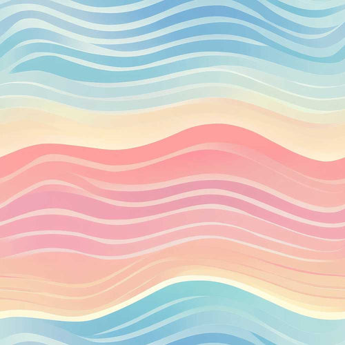 Abstract Soft Gradient Wave Lines Pastel Flow Art