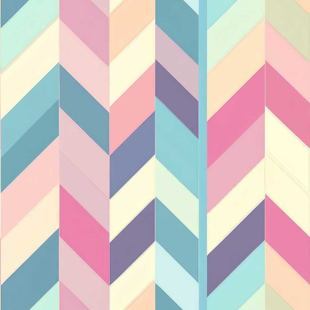 Abstract Pastel Chevron Geometric Soft Angled Shapes Art