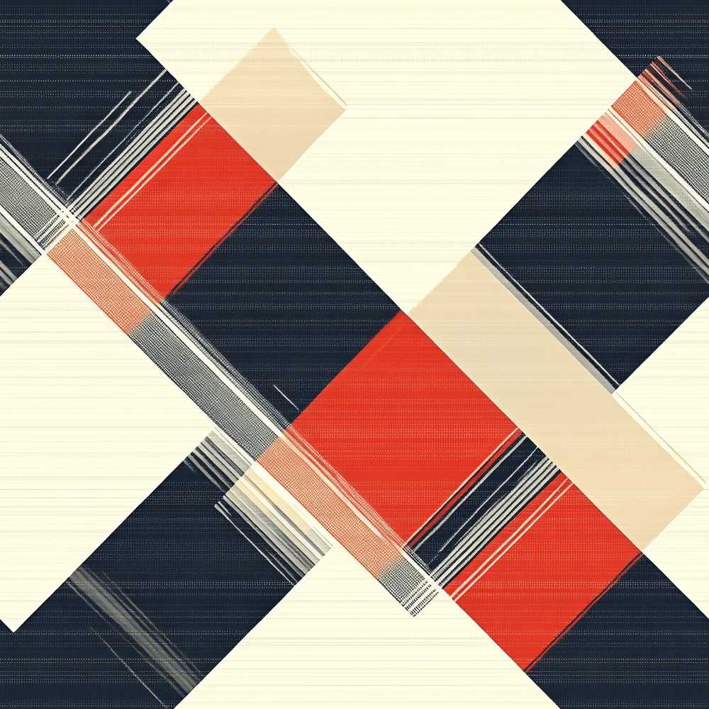 Abstract Inspired Patchwork Stripes Modern Art Texture Pattern