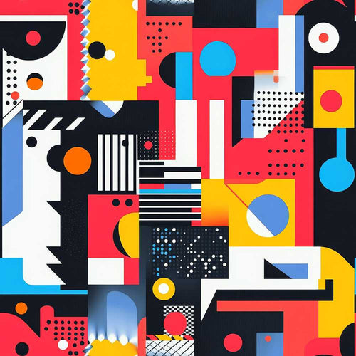 Abstract Bright Modern Graphic Shapes Bold Artistic Art