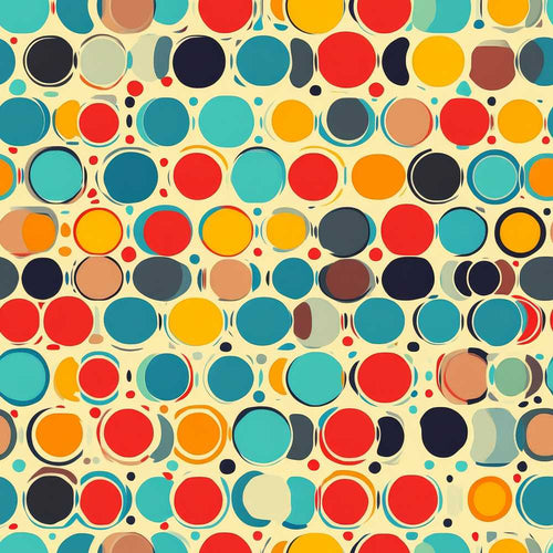 Abstract Polka Dot Organic Circles Soft Pastel Art