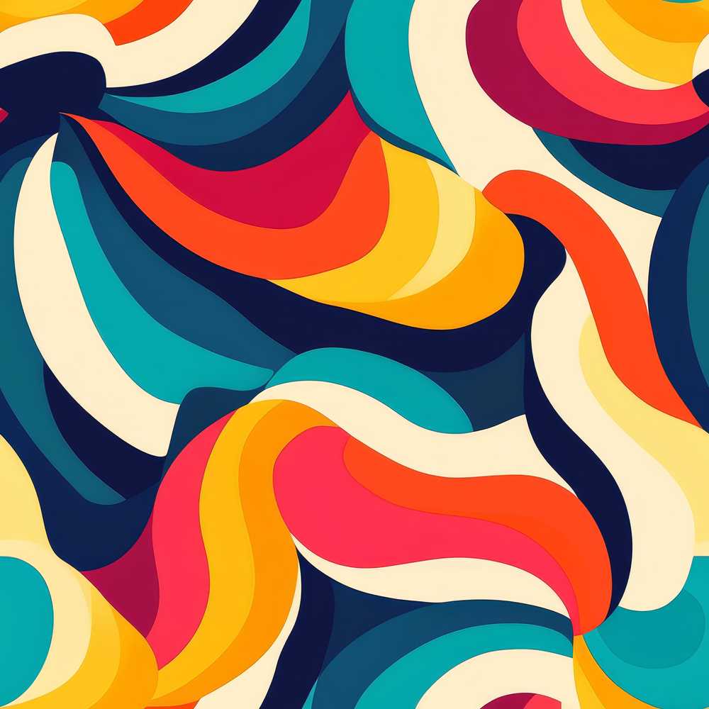 Bold Swirl Shapes Vibrant Abstract Flow Art Texture