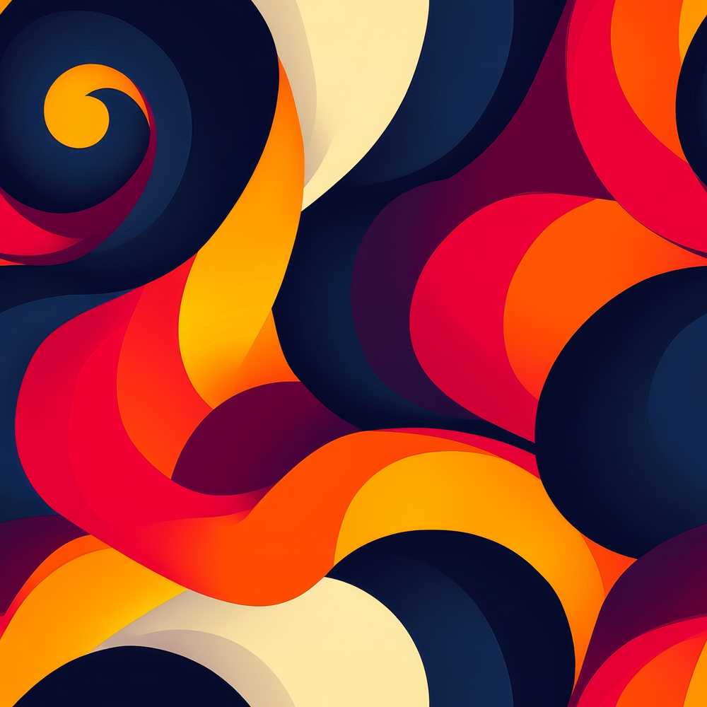 Deep Color Gradient Waves Abstract Flow Art Texture