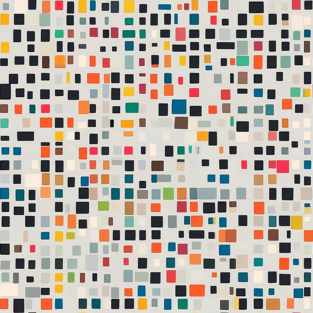 Small Multicolor Tile Squares Dense Abstract Art Texture