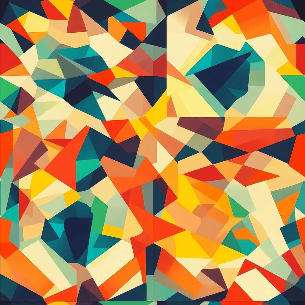 Vibrant Low Poly Abstract Triangles Colorful Art Texture