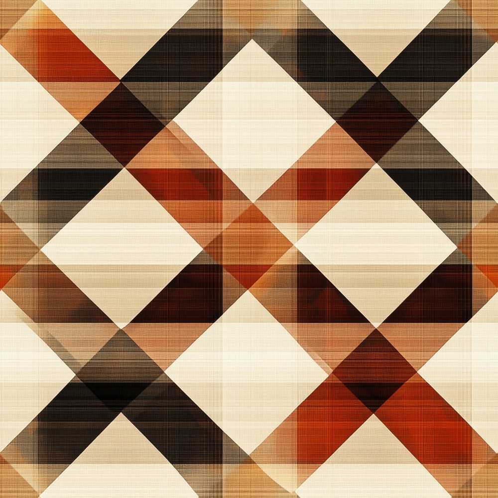 Warm Earth Tone Geometric Diamond Pattern Cosmic Illustration
