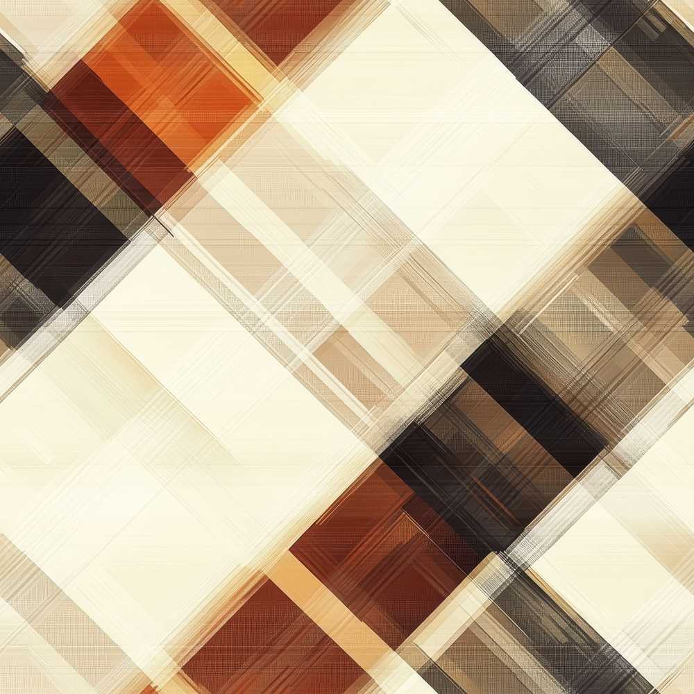 Abstract Neutral Brush Stroke Plaid Texture Art Pattern