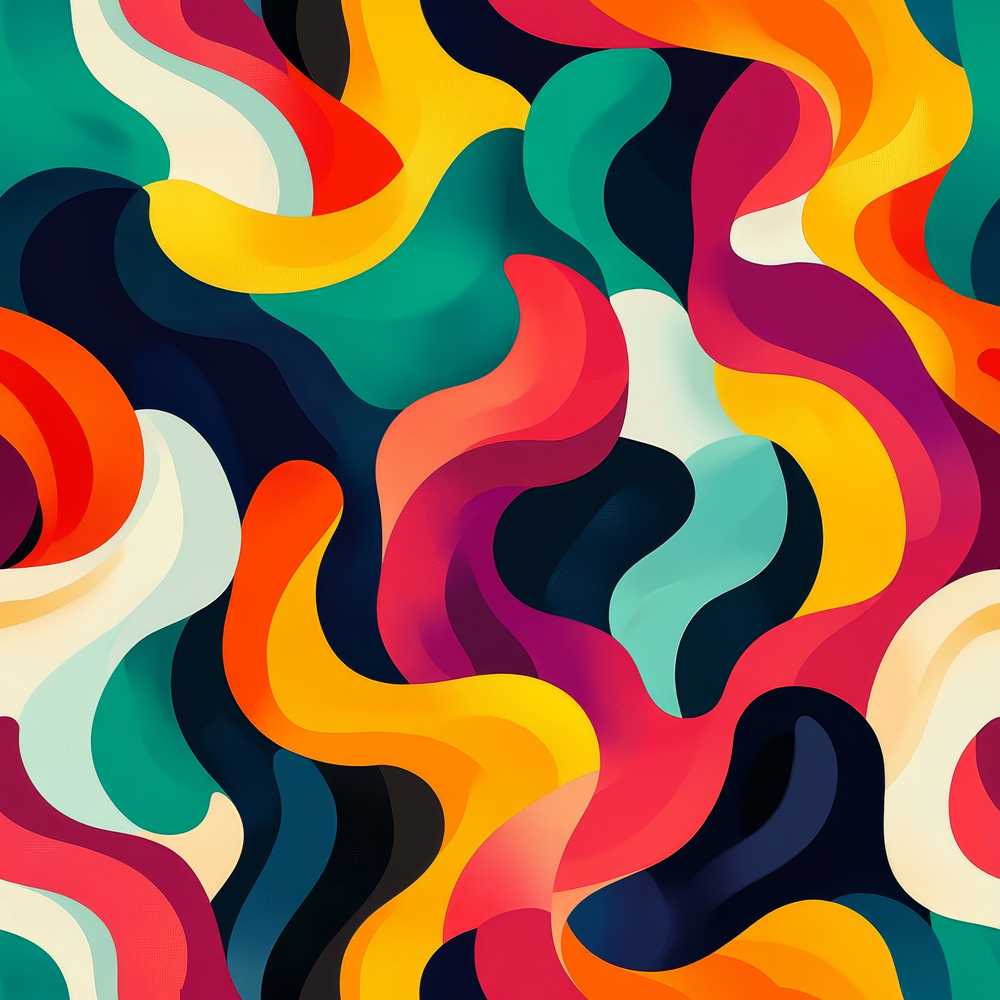 Vibrant Fluid Abstract Waves Color Splash Art Texture