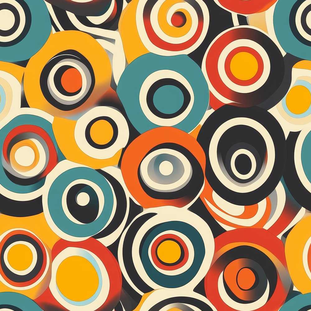 Circle Geometric Abstract Pattern Bold Color Art Texture