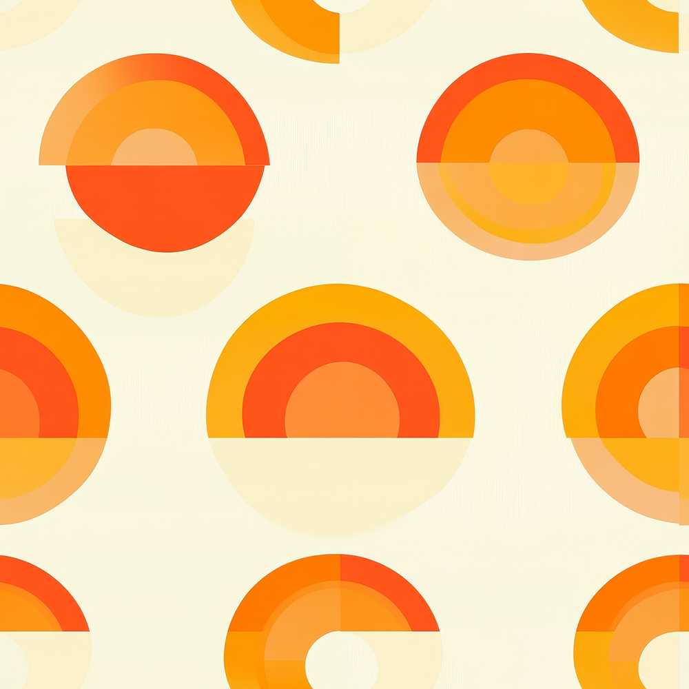 Minimal Abstract Half Circle Sunset Pattern Art Texture