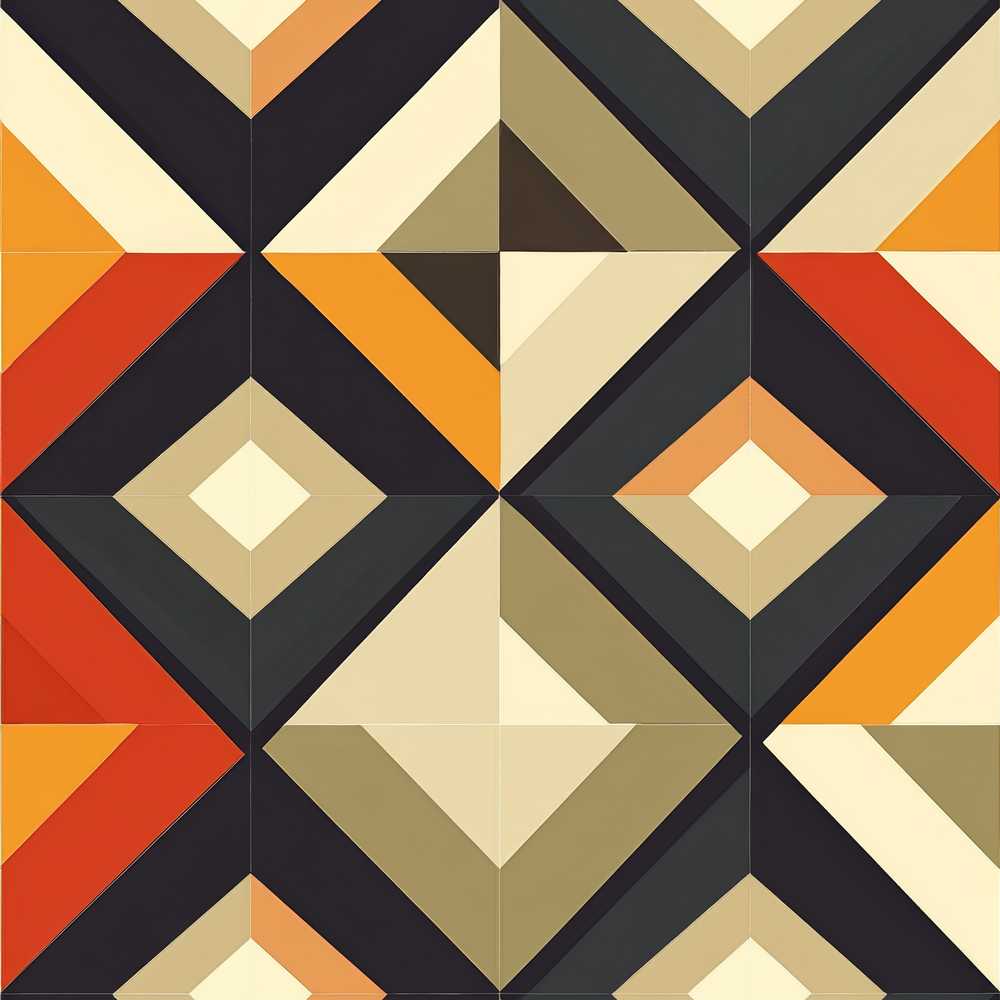 Modern Geometric Diamond Abstract Pattern Bold Shapes Art