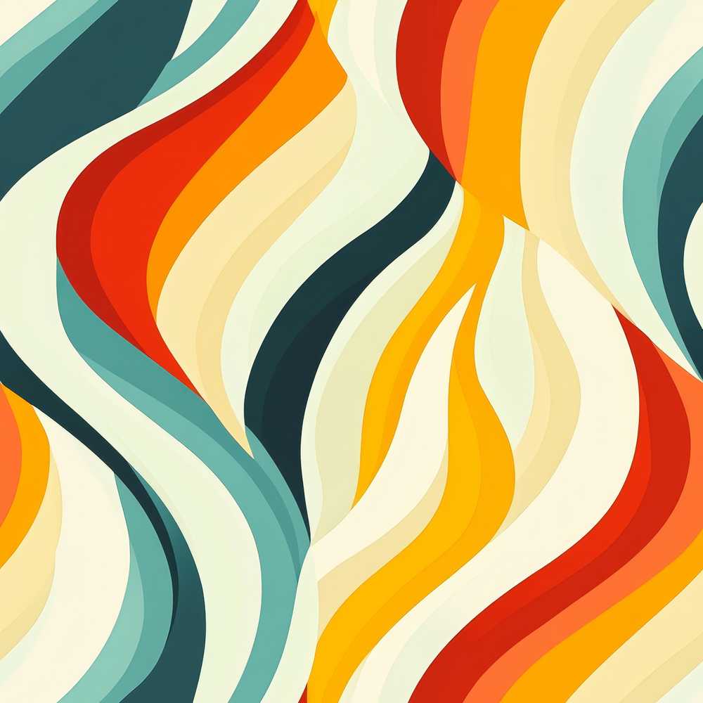Wavy Stripes Color Flow Abstract Pattern Art Texture