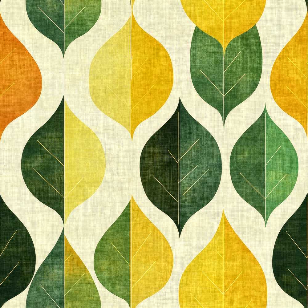 Vintage Leaf Botanical Texture Nature Inspired Pattern Wildflower