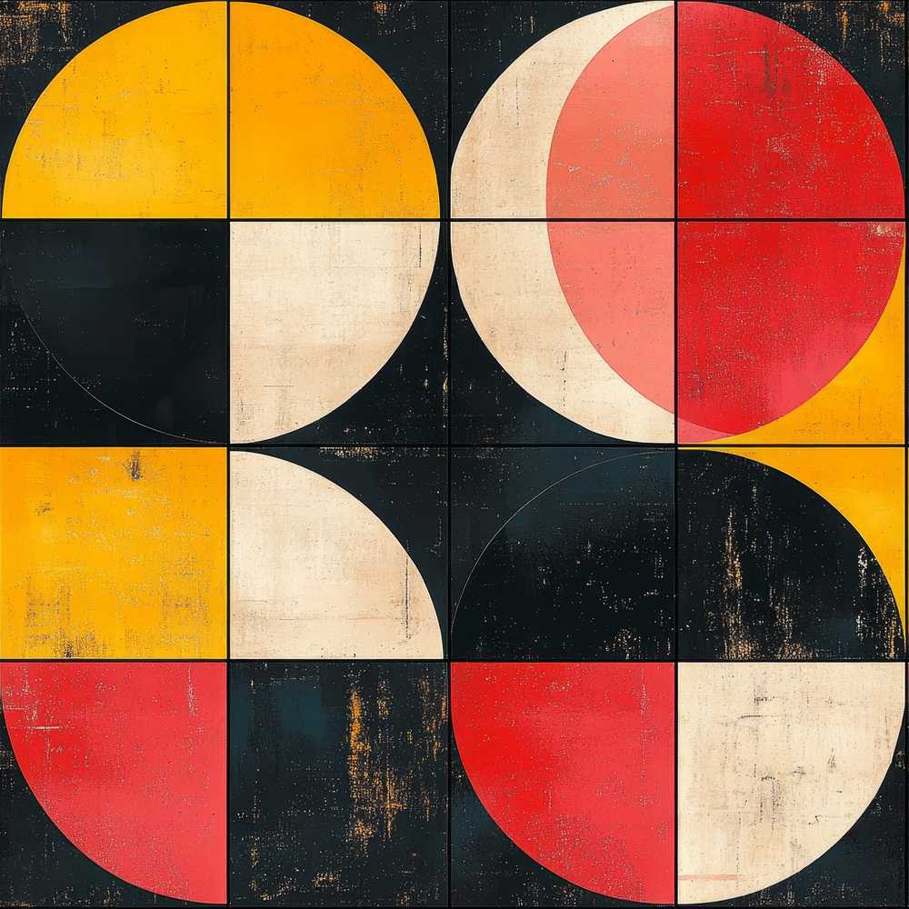 Circle Grid Geometric Abstract Pattern Art Texture Design