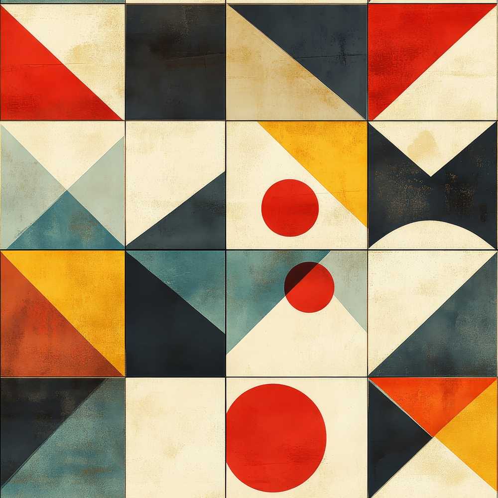 Mid Century Triangle Geometric Abstract Pattern Art Texture