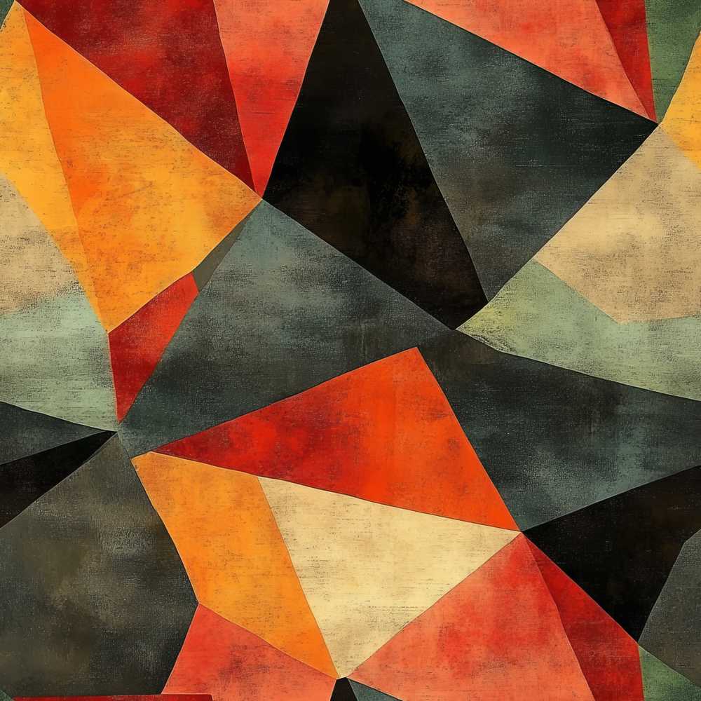 Hexagon Mosaic Colorful Geometric Pattern Repeat Decorative Design