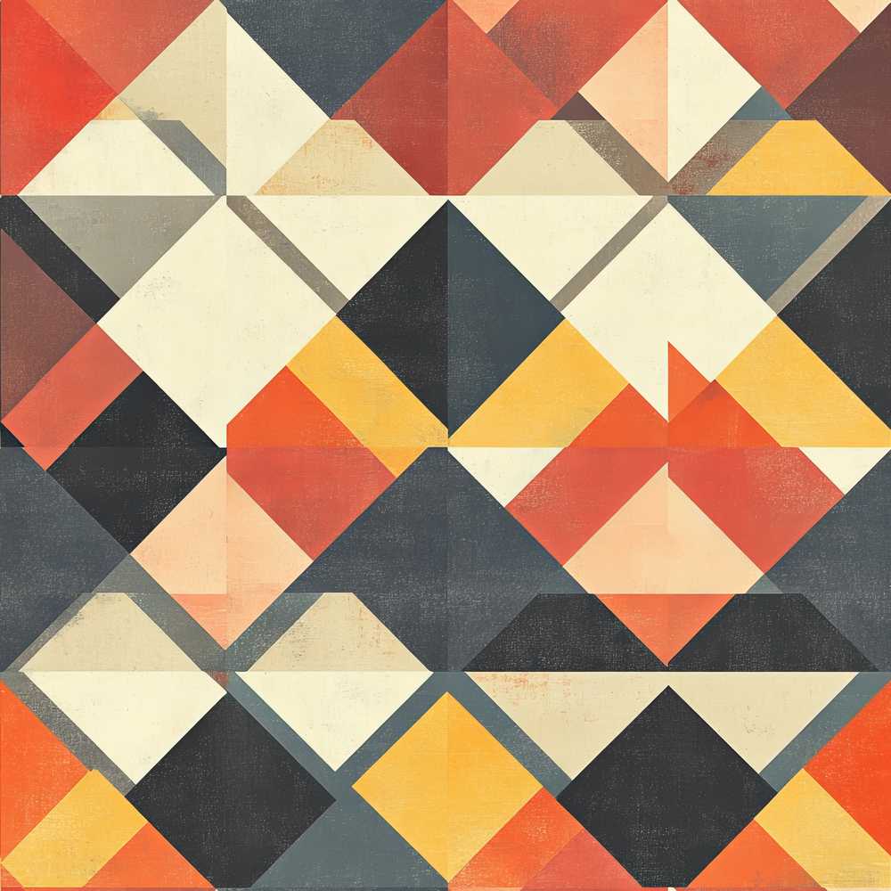 Geometric Diamond Mosaic Pattern Repeat Decorative Design