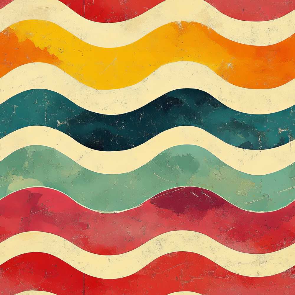 Vintage Textured Wavy Stripe Pattern Repeat Decorative Design