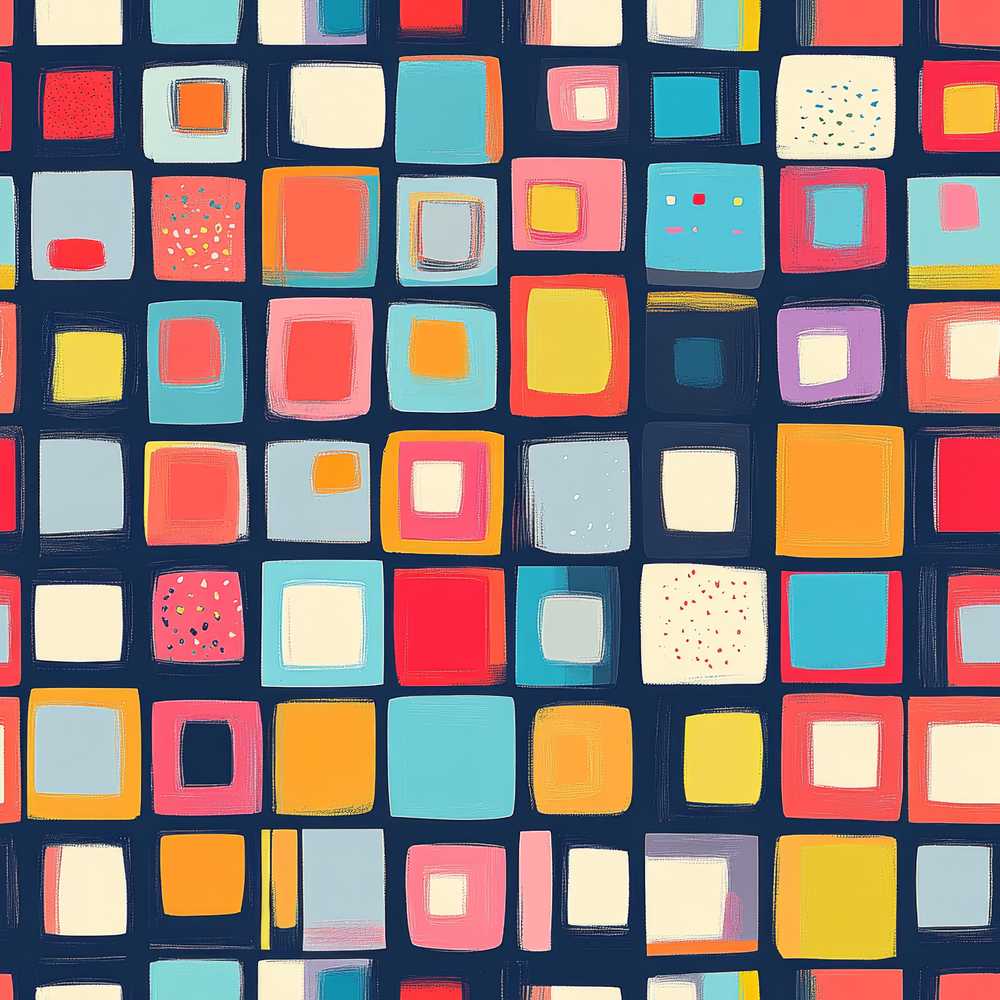 Colorful Abstract Square Mosaic Pattern Art Texture Design
