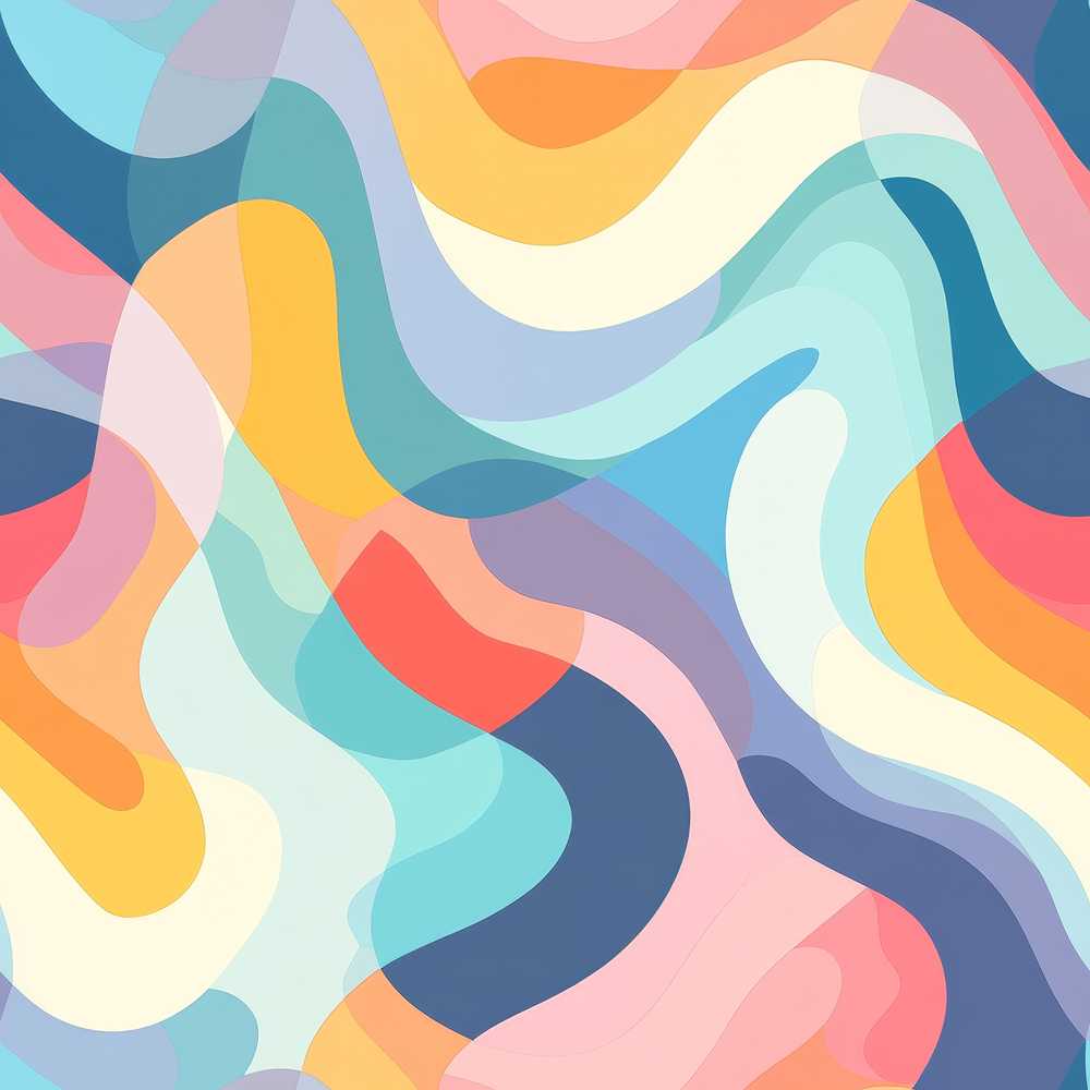 Soft Abstract Fluid Shapes Pastel Pattern Art Texture