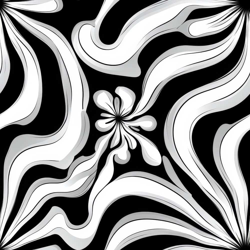 Black White Abstract Flowing Liquid Marble Art Texture