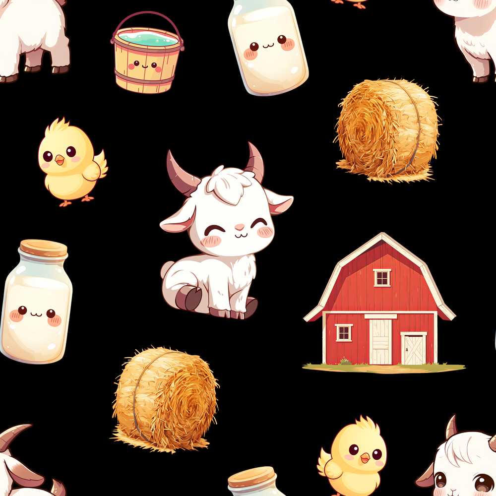 Cute Baby Goat Barn Hay Milk Chick Farm Black